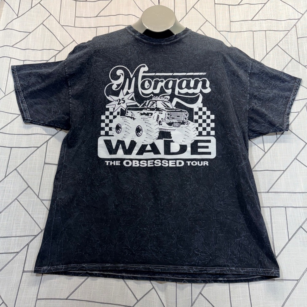 Colortone Morgan Wade Tour Shirt 2XL Black Mineral Wash The Obsessed Tour 2025